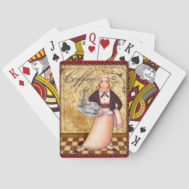 Chef Coffee Playing Cards (Back)