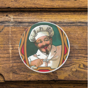 Chef coffee vintage art nouveau kitchen ceramic knob