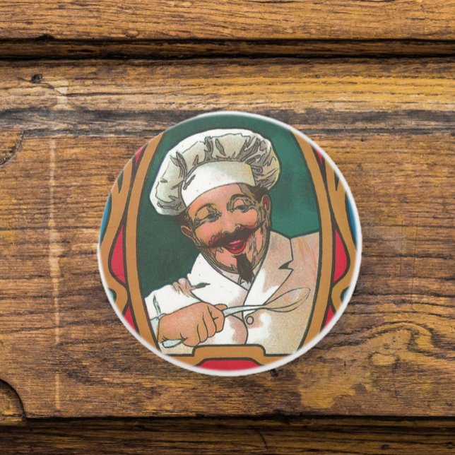 Chef coffee vintage art nouveau kitchen ceramic knob (Creator Uploaded)