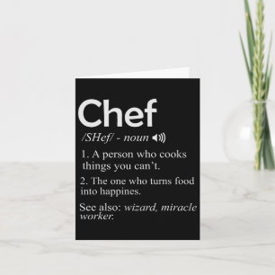 Chef Cook Bbq Funny Tee Cool Cooking Love Perfect  Card
