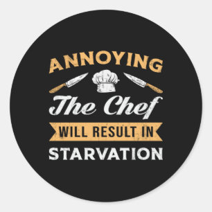 Chef Cook Cooking Cuisine Food Job Restaurant Gift Classic Round Sticker