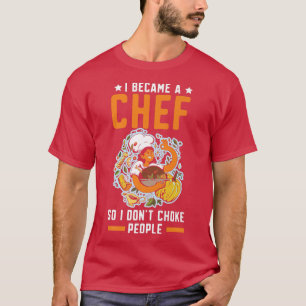 Chef Cook Culinary Gangster Cooking Food Kitchen R T-Shirt