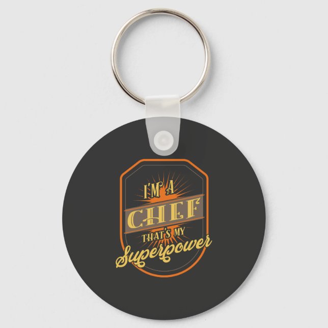 Chef Cook Gift Key Ring (Front)