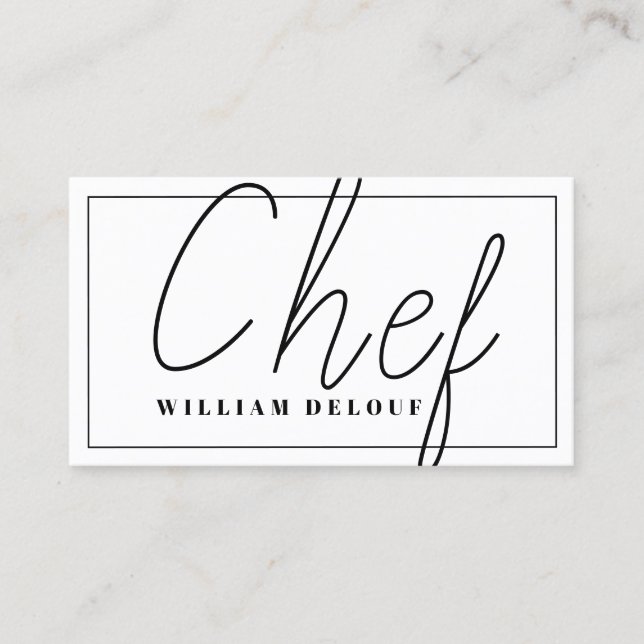 Chef Cook Kitchen Bakery Food Business Card (Front)