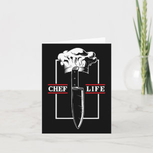 Chef Cook Life Knife Restaurant Cooking Food Culin Card