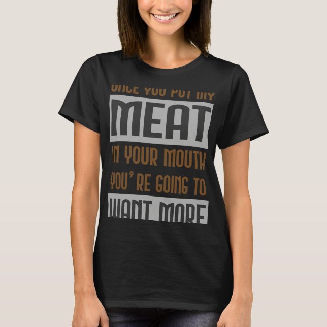 Chef Cook Meat Kitchen Worker T-Shirt (Front)