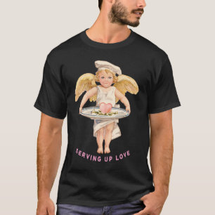 Chef Cook Valentine SERVING UP LOVE Cupid Arrow Ch T-Shirt