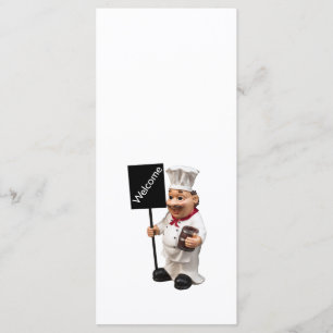 Chef cook - WELCOME menu card