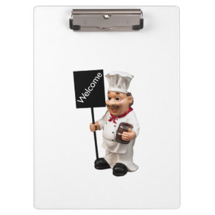 Chef cook - WELCOME menu card Clipboard