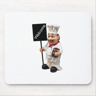 Chef cook - WELCOME menu card Mouse Mat
