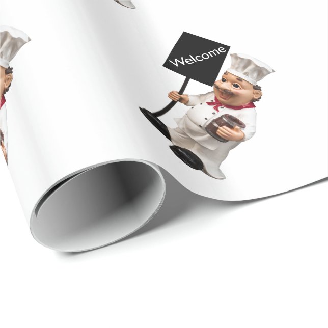 Chef cook - WELCOME menu card Wrapping Paper (Roll Corner)