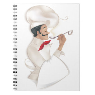 Chef Cookbook Recipe (place your text onto towel) Notebook