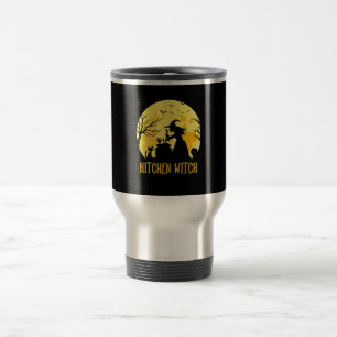 Chef cooking halloween gift kitchen witch travel mug