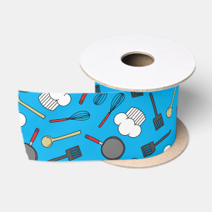 Chef Cooking Kids Birthday Party Satin Ribbon