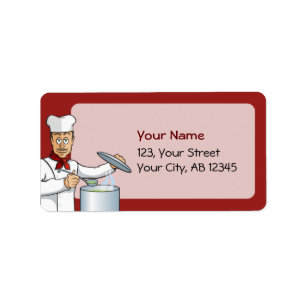 Chef Cooking Label