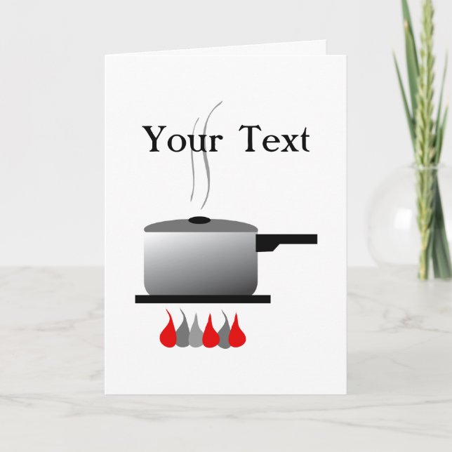 Chef Cooking Pot Greeting card (Front)