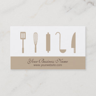 Chef Cooking Utensils, Catering Business Cards