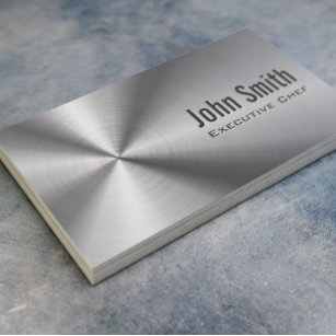 Chef Cool Stainless Steel Metal Business Card