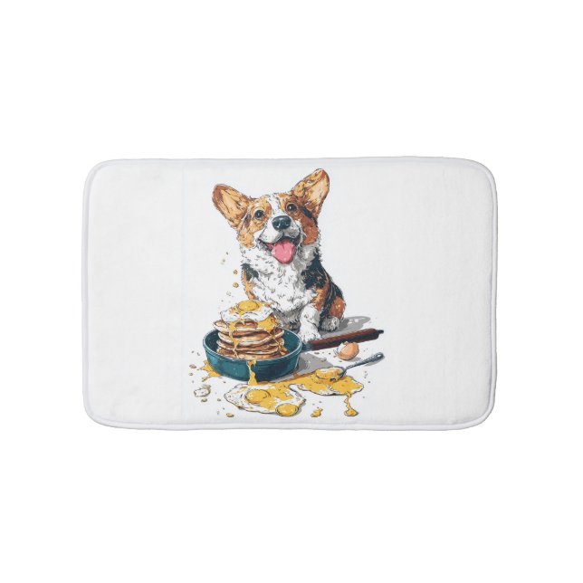 Chef Corgi � Funny Cooking Dog Bath Mat (Front)