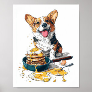 Chef Corgi � Funny Cooking Dog Poster