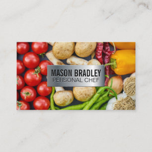 Chef   Culinary Arts   Produce Vegetables Business Card