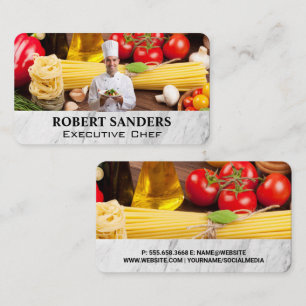 Chef Culinary Arts Tomatoes Pastas Business Card