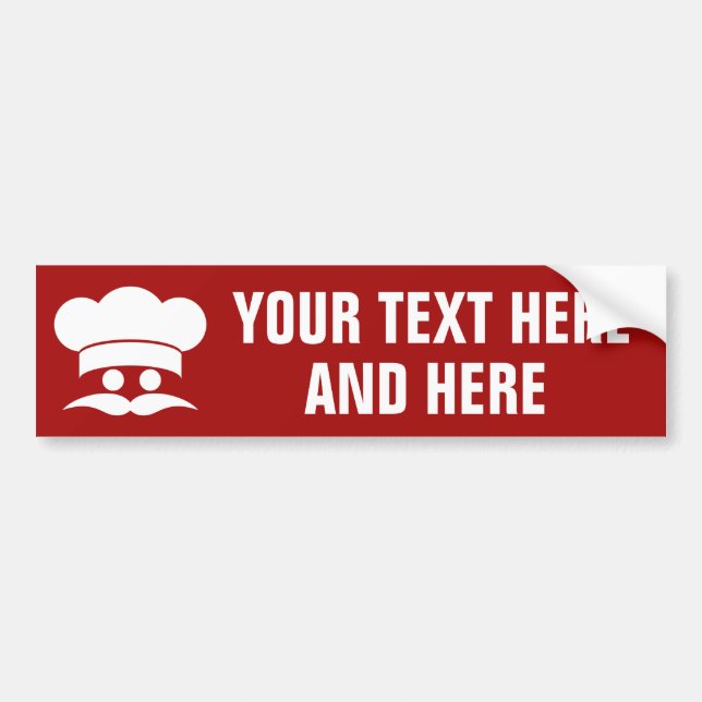 CHEF custom bumpersticker Bumper Sticker (Front)