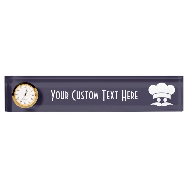 Chef custom color desk plate (Front)