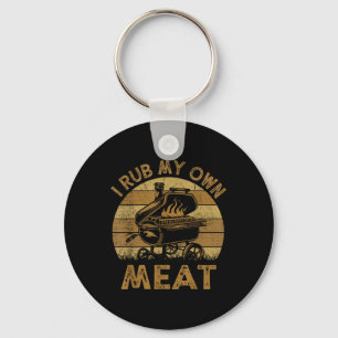 Chef Dad I Rub My Own Meat Bbq Funny Barbeque Key Ring