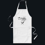 Chef Daddy Script Personalised dad Long Apron<br><div class="desc">Design for our own daddy who loves to barbeque for us,  "Chef Daddy" is a term we use at home. Gift your own "Chef Daddy" with this fun and modern apron and custom design. Personalised with his name. Available in other colours. Great father's day gift.</div>