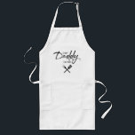 Chef Daddy Script Personalised dad Long Apron<br><div class="desc">Design for our own daddy who loves to barbeque for us,  "Chef Daddy" is a term we use at home. Gift your own "Chef Daddy" with this fun and modern apron and custom design. Personalised with his name. Available in other colours. Great father's day gift.</div>