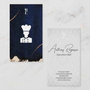 Chef   Dinnerware Logo Business Card