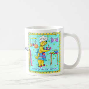 Chef Dog Whimsy Art Name Personalised Coffee Mug