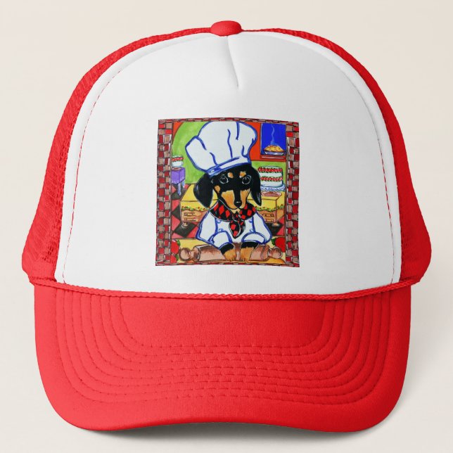 Chef  Doxie Trucker Hat (Front)