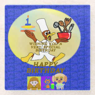 Chef Ducky Kazoo and Friends Birthday Coaster