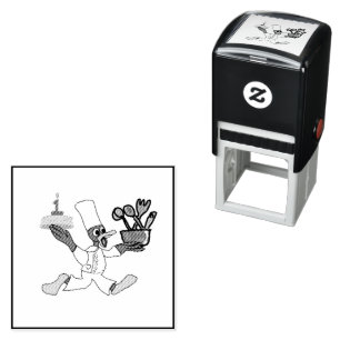 Chef Ducky Kazoo Birthday Self Inking Rubber Stamp