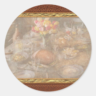 Chef - Easter Dinner Classic Round Sticker