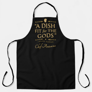 Chef Elegant Classic Cook Funny Quote Black Gold Apron