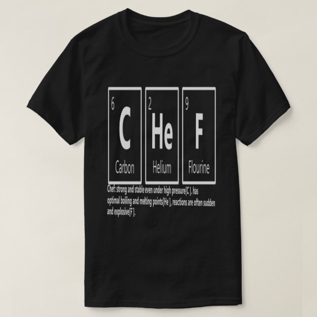 Chef Elements Professional Cook Gift Idea T-Shirt (Design Front)