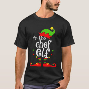 Chef Elf Christmas Costume Mom Dad Xmas T-Shirt
