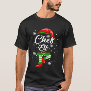 Chef Elf Costume Funny Christmas Gift Team Group T T-Shirt
