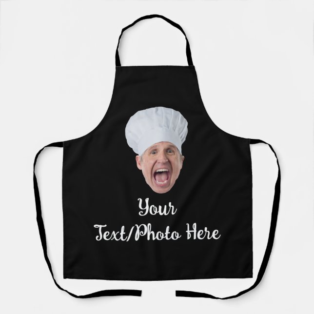 Chef Face Personalised Gift Apron (Front)