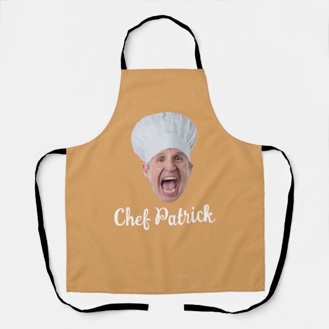 Chef Face Personalised Gift Apron (Front)