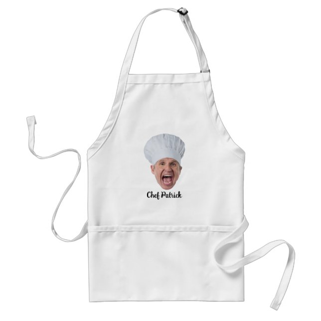 Chef Face Personalised Gift Standard Apron (Front)