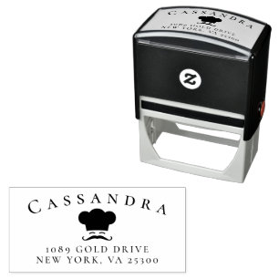 chef Family Name Return Address Self-inking Stamp