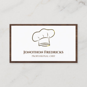 Chef Food Catering Service Professional Business Card