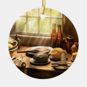 Chef - Food - Ready for Guests Ceramic Tree Decoration