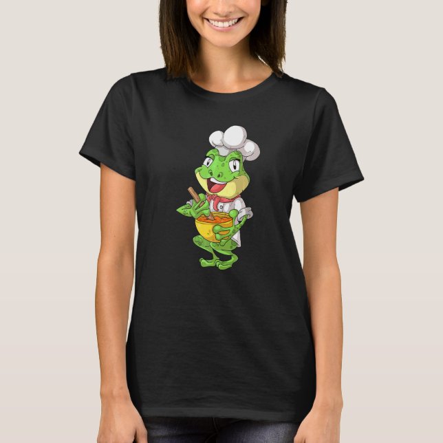 Chef Frog Boiling Frog T-Shirt (Front)