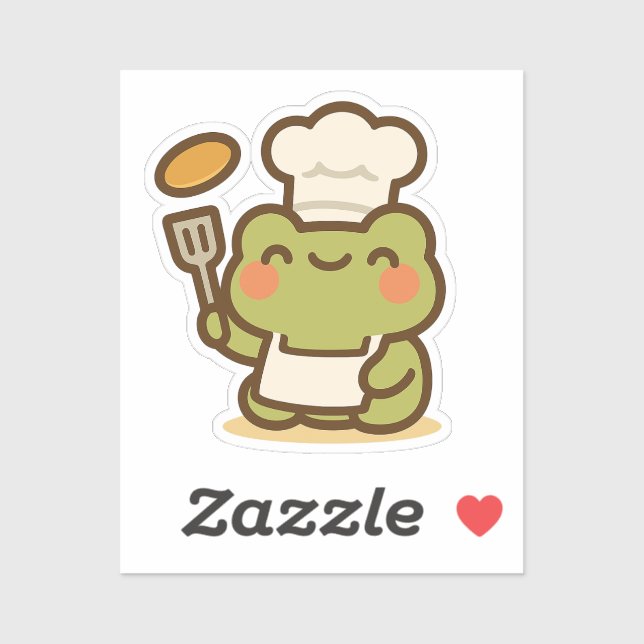 Chef Frog Cooking Sticker (Sheet)
