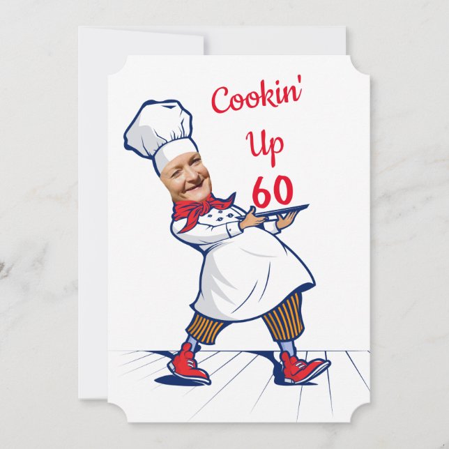 Chef 🎉 Funny Cook 60th birthday Funny Invitation (Front)